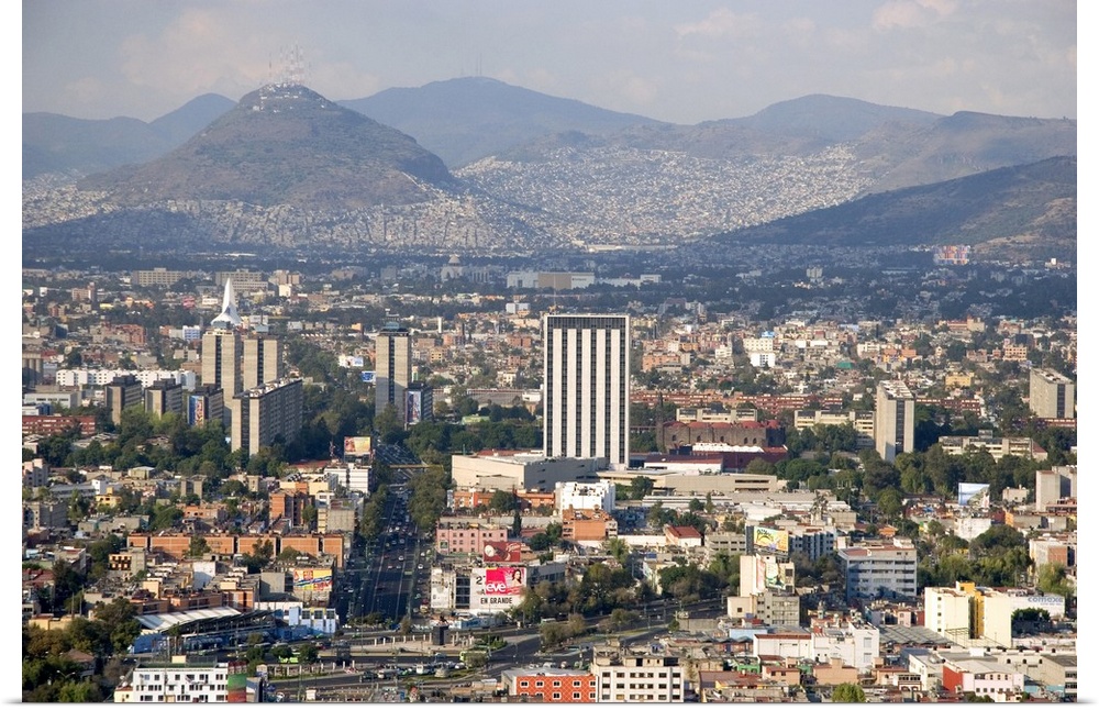 Aerial view of Mexico City, Mexico.