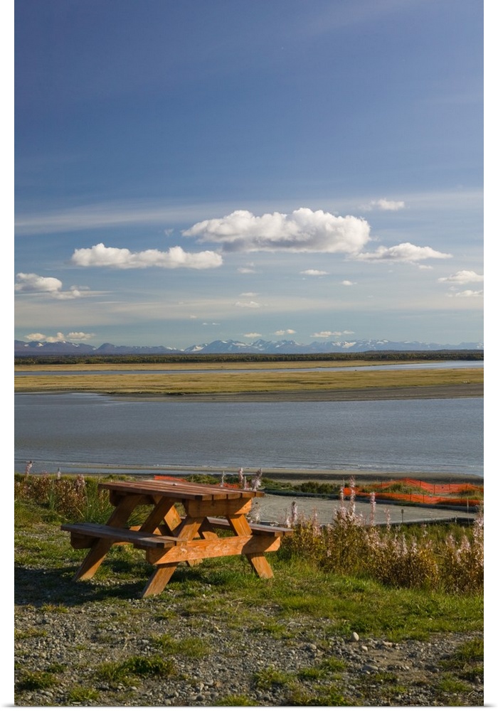 Alaska, Kenai Peninsula, Kenai, Bluff Overlooking the Mouth of the Kenai River.