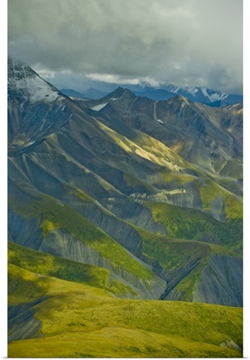 Alaska, Wrangell-St. Elias National Park, rugged contours of the Granite Range