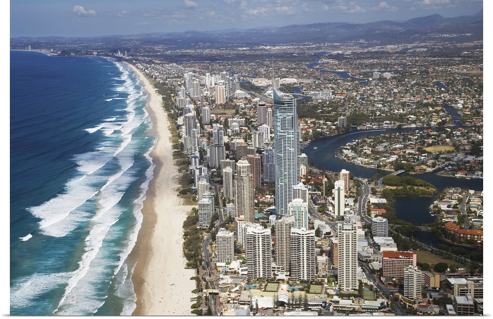 Australia, Queensland, Gold Coast, Q1 Skyscraper, Surfers Paradise - aerial
