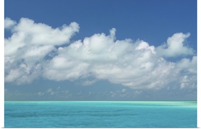 Bahamas, Exuma Island, Seascape of aqua ocean