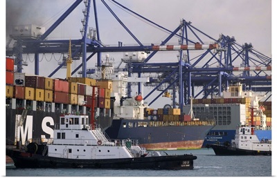 Bahamas, Grand Bahama Island, Freeport, Container Cargo Port Area
