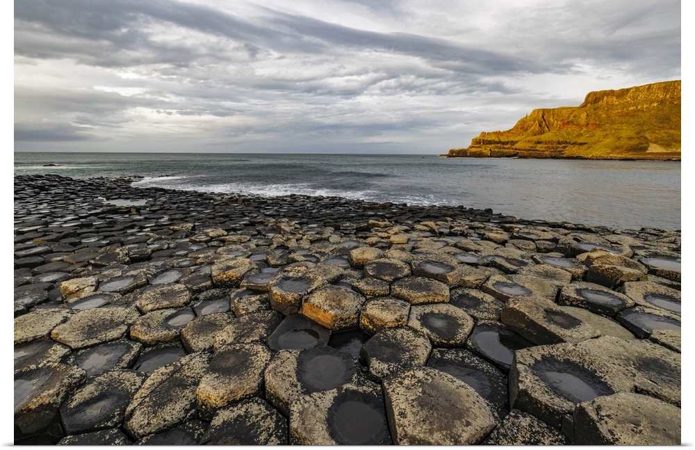 Basalt at the Giant's Causeway near in County Antrim, Northern Ireland.