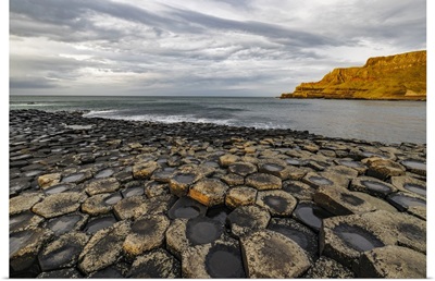 Basalt At The Giant's Causeway Near In County Antrim, Northern Ireland