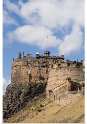 Beautiful famous giant Edinburgh Castle in capital of Edinburgh Scotland