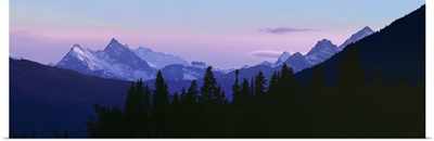 British Columbia, Mount Terry Fox turns periwinkle in the settling dusk