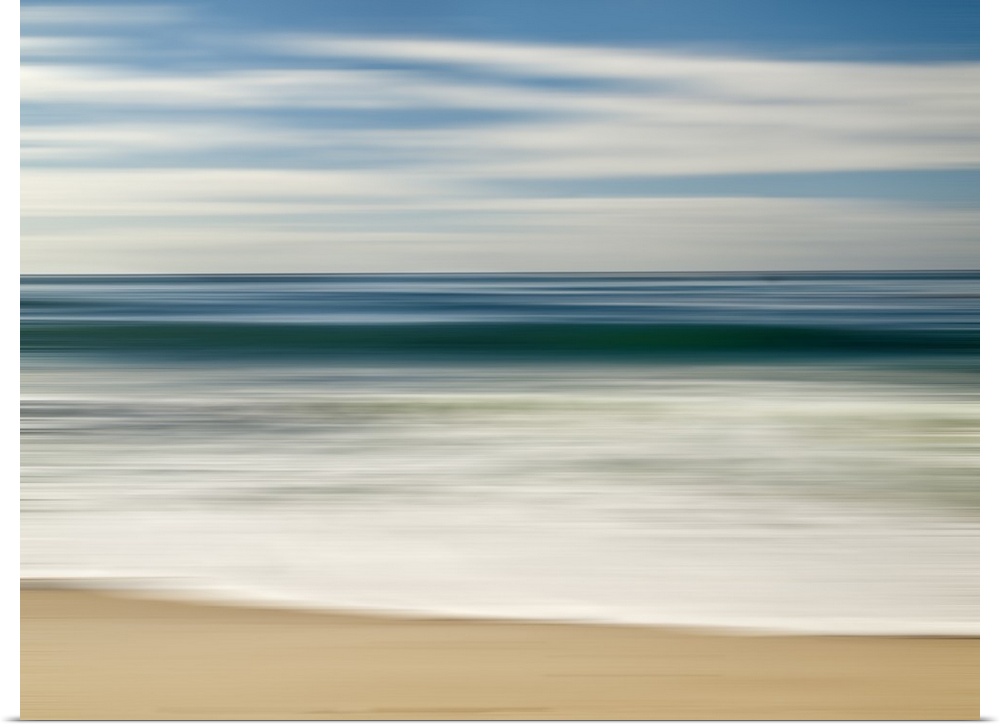 USA, California, La Jolla, Abstract image of blurred wave at Marine St. Beach