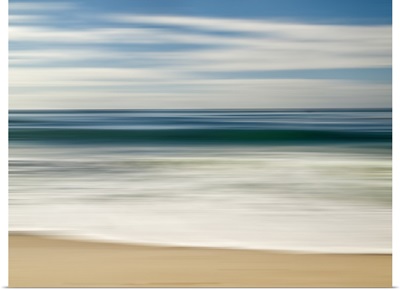 California, La Jolla, Abstract image of blurred wave at Marine St. Beach