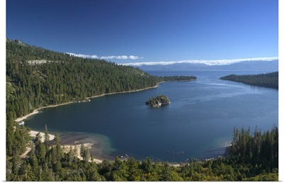 California, Sierra Nevada, Lake Tahoe: Emerald Bay, Morning View