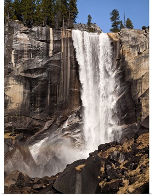 California, Yosemite National Park. Vernal Fall in spring from the Mist Trail