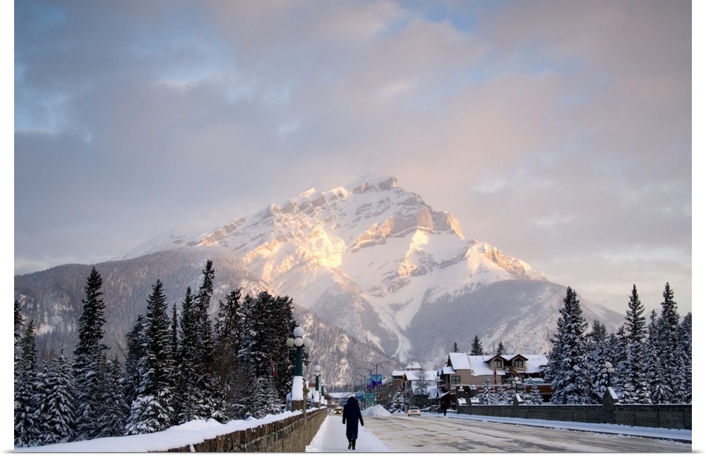 View of Mt. Norquay from the town of Banff, Canada