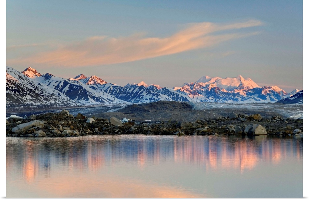 Canada, British Columbia, Alsek River Valley. View of Alsek Lake and Alsek Glacier. Credit as: Don Paulson / Jaynes Galler...