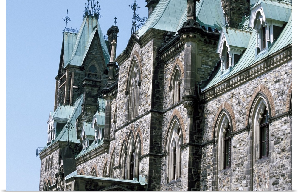 North America, Canada, Ontario, Ottawa. Parliament Hill buildings