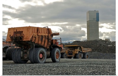Canada, Quebec, Centre-du-Quebec, Asbestos. Mining vehicle