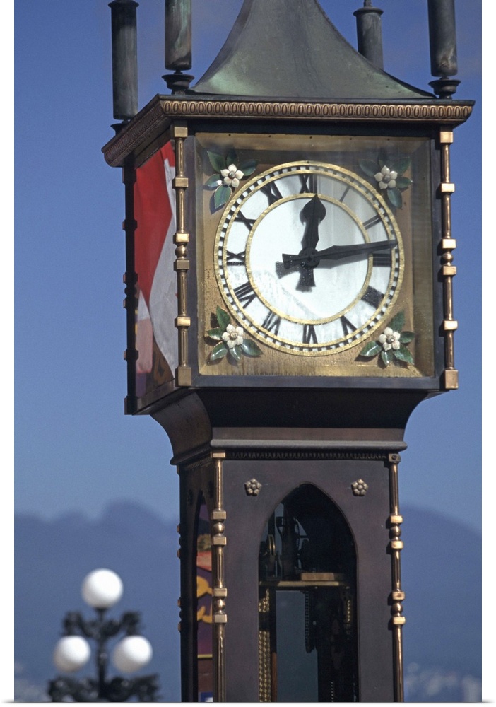 Canada, British Columbia, Vancouver.Gastown Historic District.Steam powered clock