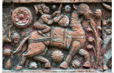 Close-Up Of Relief Carving, Puthia Temple Complex, Rajshahi Division, Bangladesh