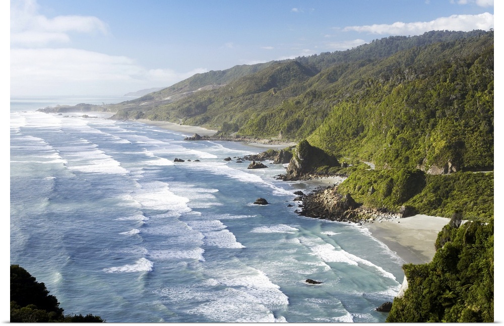 Coastline north of Irimahuwhero Viewpoint, Paparoa National Park, West Coast, South Island, New Zealand
