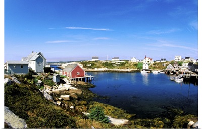 Colorful fishing town of Peggy's Cove in Nova Scotia, Canada
