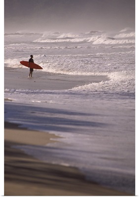 Costa Rica, Nicoya Peninsula, Surfer on Playa Santa Teresa