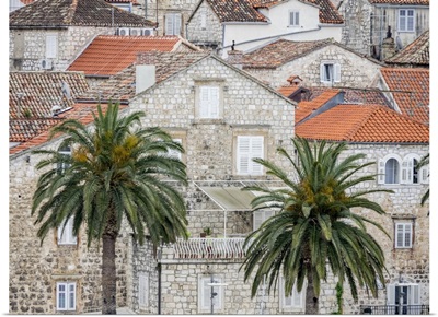 Croatia, Hvar, Houses On Hillside