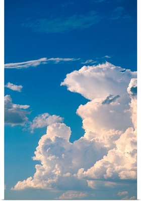 Cumulus clouds in a blue sky