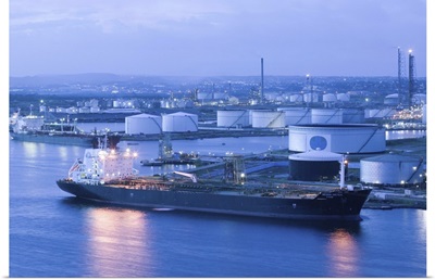 Curacao, Willemstad, Oil Tankers at Curacao Island Oil Refinery