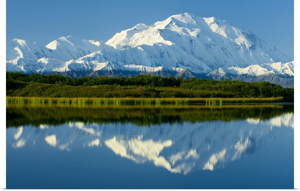 Denali (Mt. McKinley), at over 20,000 feet, the highest mountain in North America, rises above the Alaska Range in Denali ...
