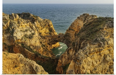 Dramatic Cliffs Along The Coast At Ponta Da Piedade In Lagos, Portugal