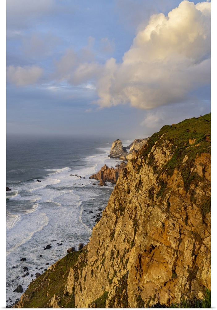Dramatic seaside cliffs at Cabo do Roca in Colares, Portugal.