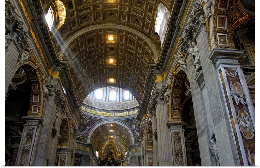 Europe, Italy, Rome. St. Peter's Basilica (aka Basilica di San Pietro), interior.