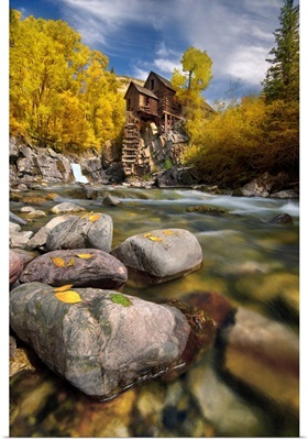 Fall At The Crystal Mill Near Marble, Colorado In The Rocky Mountains
