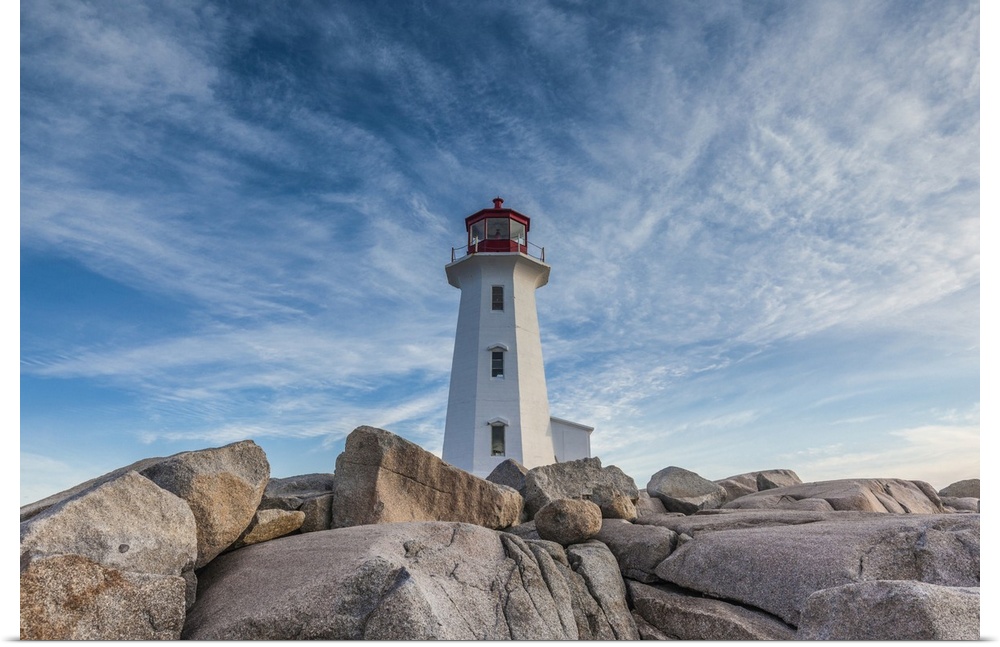 Canada, Nova Scotia, Peggy's Cove. Fishing village and Peggys Point Lighthouse.