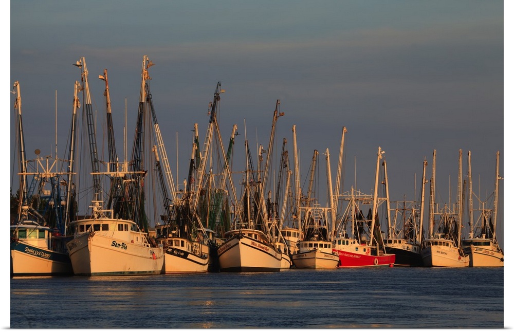 USA, Florida, Darien, Shrimp boats docked at Darien Georgia.