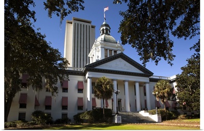 Florida, Tallahassee, old and new State Capitol buildings