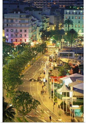 France, Cote D'Azur, French Riviera, Cannes, Overview Of La Pantiero, Evening