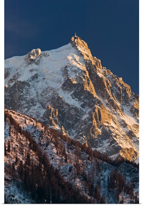 France, French Alps, Chamonix, Mont, Blanc, View Towards Aiguille Du Midi Peak