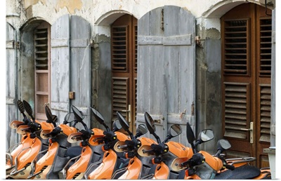 French West Indies, Guadaloupe, Bourg Des Saintes, Rental Motorbikes