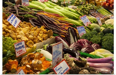 Fresh Vegetables For Sale At Pike Place Market In Seattle, Washington State