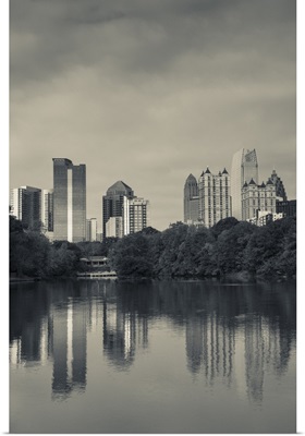 Georgia, Atlanta, city skyline from Piedmont Park
