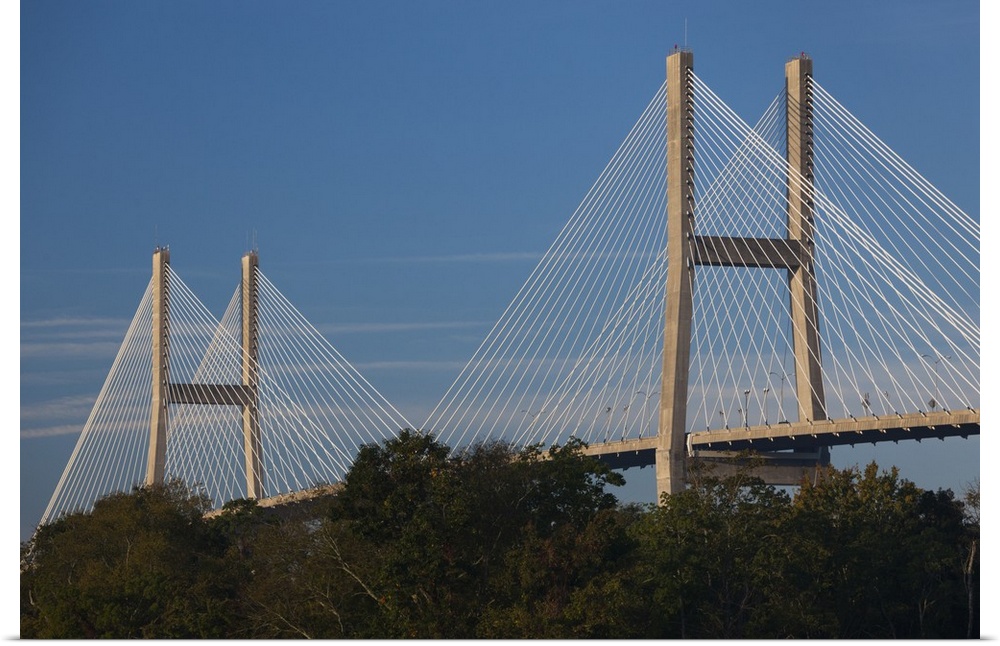 Georgia, Savannah, Eugene Talmadge Memorial Bridge.