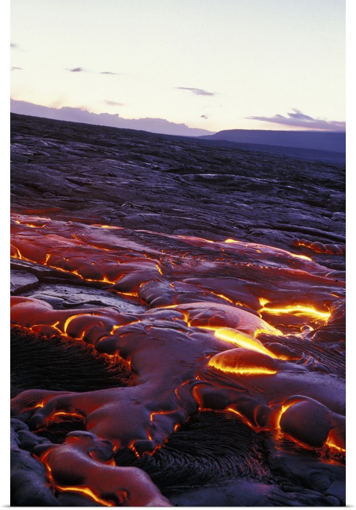 USA, Hawaii.Lava Flow at Hawaii Volcano.Nat'l Park, Big Island, HI.