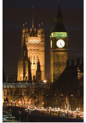 Houses Of Parliament, London, England, Evening