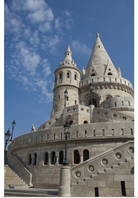Hungary, Budapest, Buda, Castle Hill, Castle Towers Of The Fishermen's Bastion