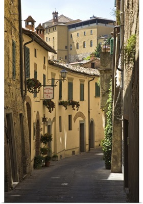 Italy, Montepulciano. Empty street scene