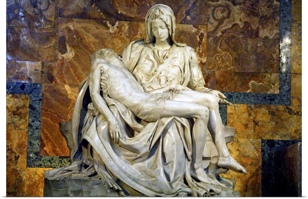 Europe, Italy, Rome. Michelangelo's masterpiece sculpture, Pieta (1499). St. Peter's Basilica (aka Basilica di San Pietro)...