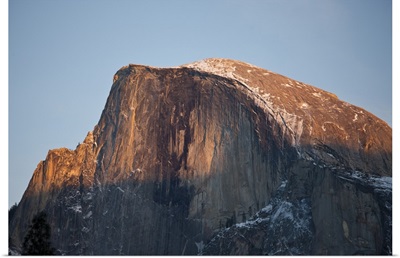 Last light falls on Half Dome as the sun sets, Yosemite National Park, California