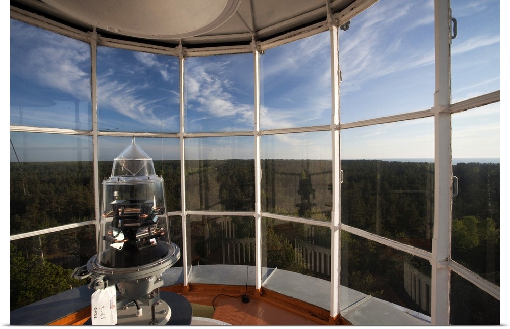 Latvia, Western Latvia, Kurzeme Region, Ovisi, Ovisi Lighthouse, view from the lighthouse