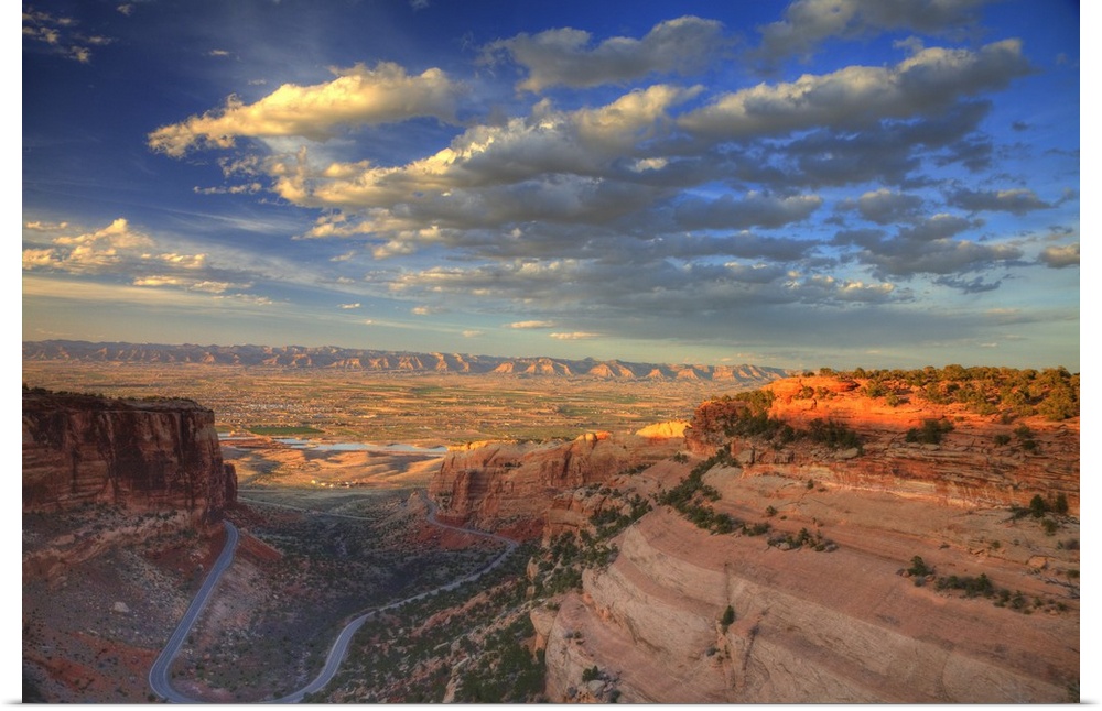 Looking down at the Fruita Canyon in the Colorado National Monument in Fruita, Colorado, USA
