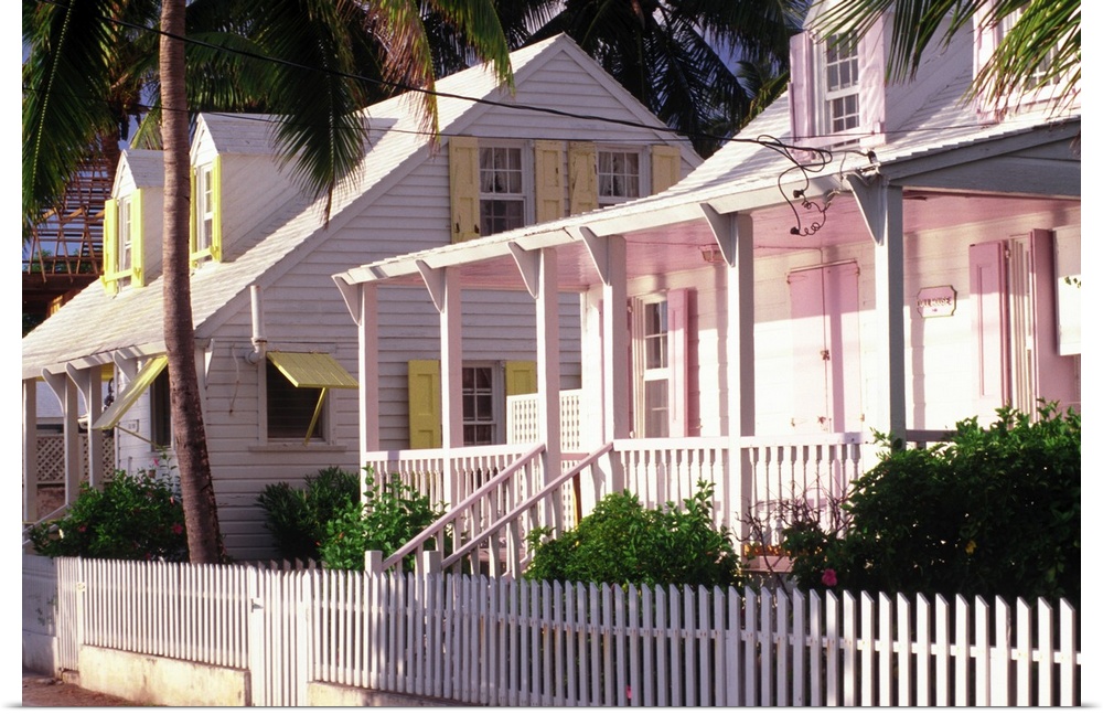 Loyalist cottages in Dunmore Town, Harbour Island, Bahamas.
