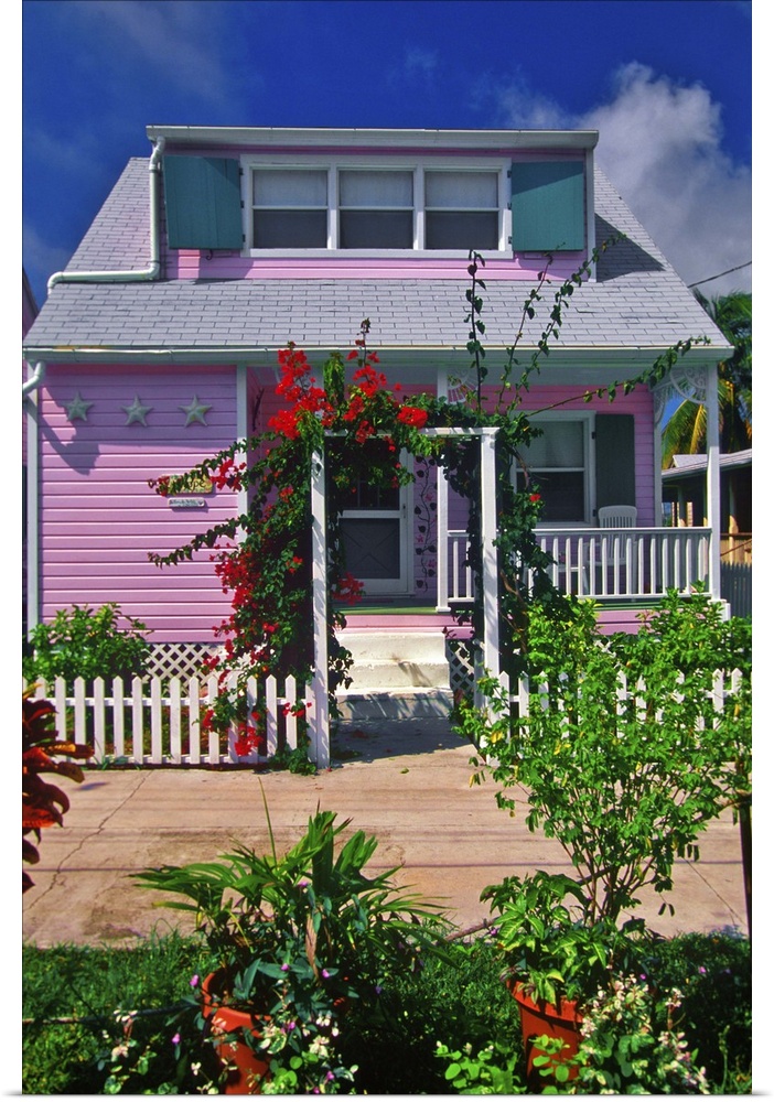 Loyalist home from the 1900's in Hope Town, Elbow cay, Abaco Islands, Bahamas.